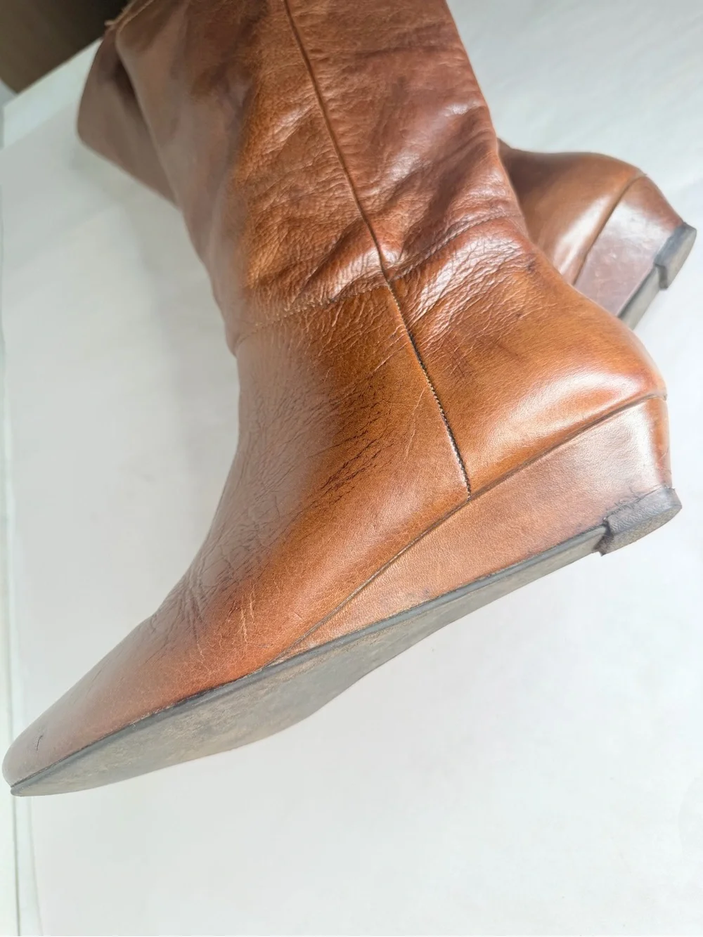 Steve Madden Intyce brown tall wedge boot